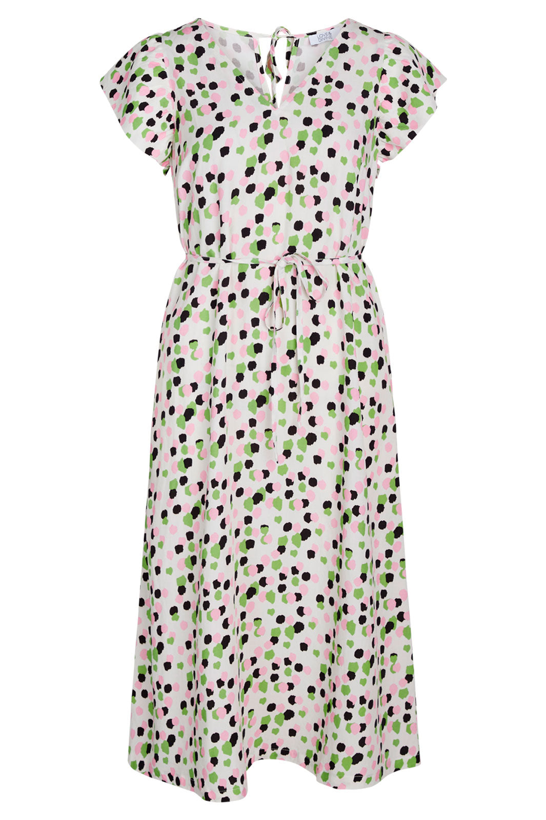 Love & Divine - Dress Love799 - Cream Multi Dot Kjoler 