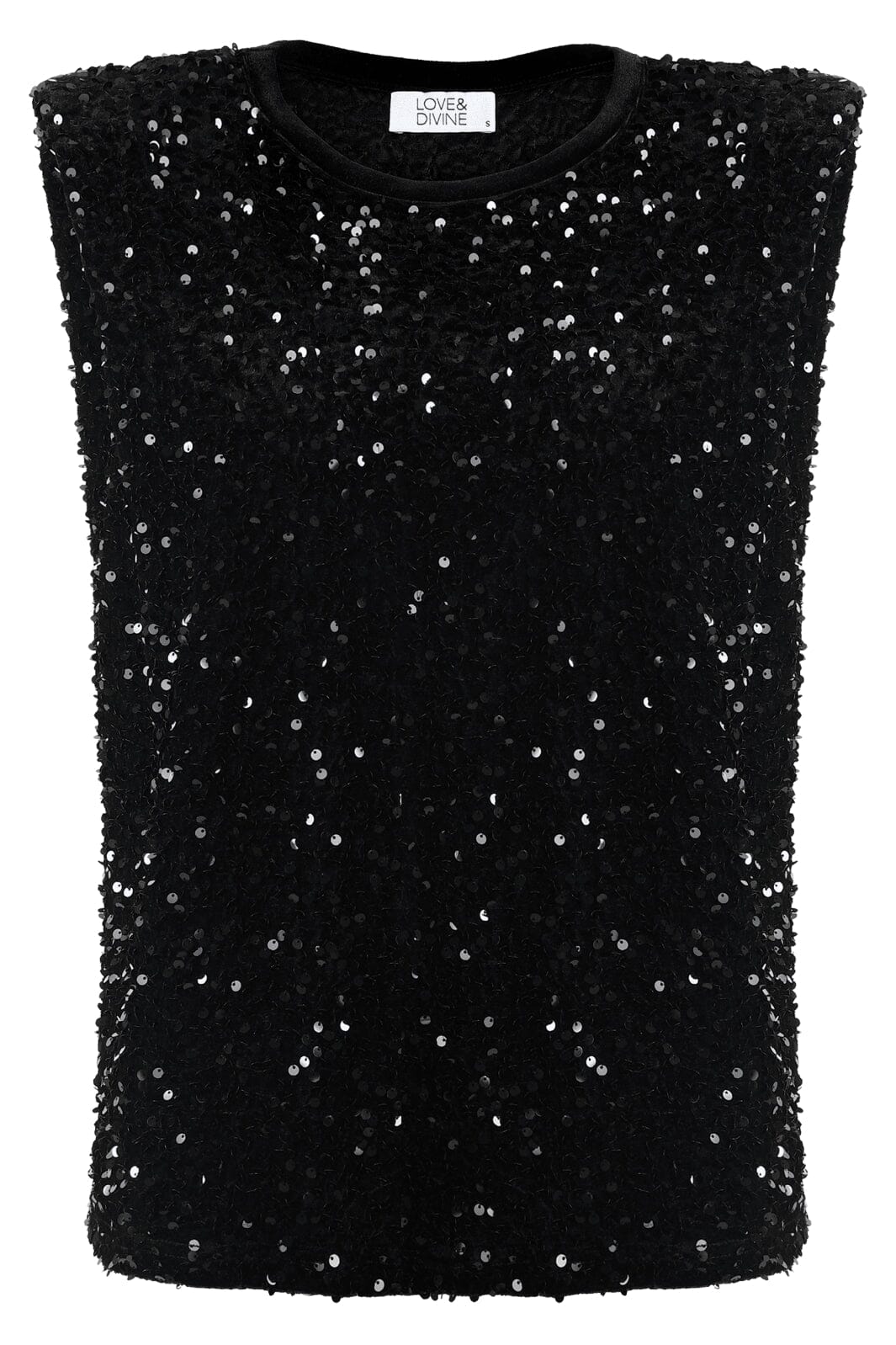 Love & Divine - Love903 - 002 Black Sequin Toppe 