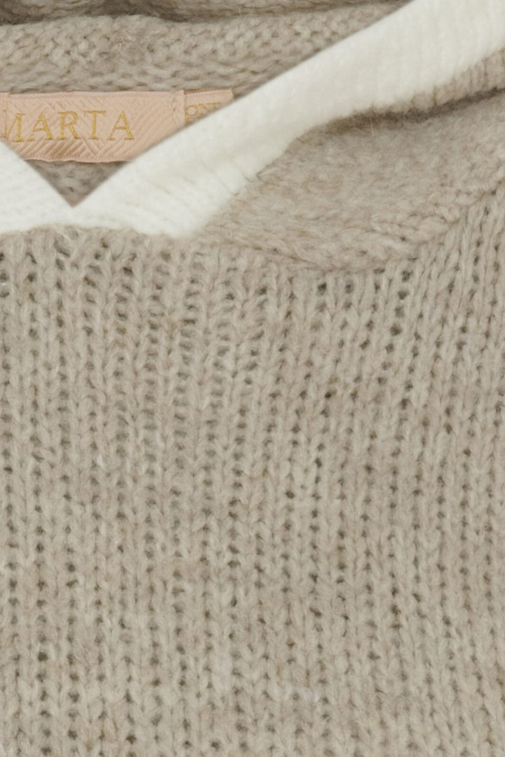 Marta Du Chateau - Mdccoralie Knit 24586 - Beige Strikbluser 