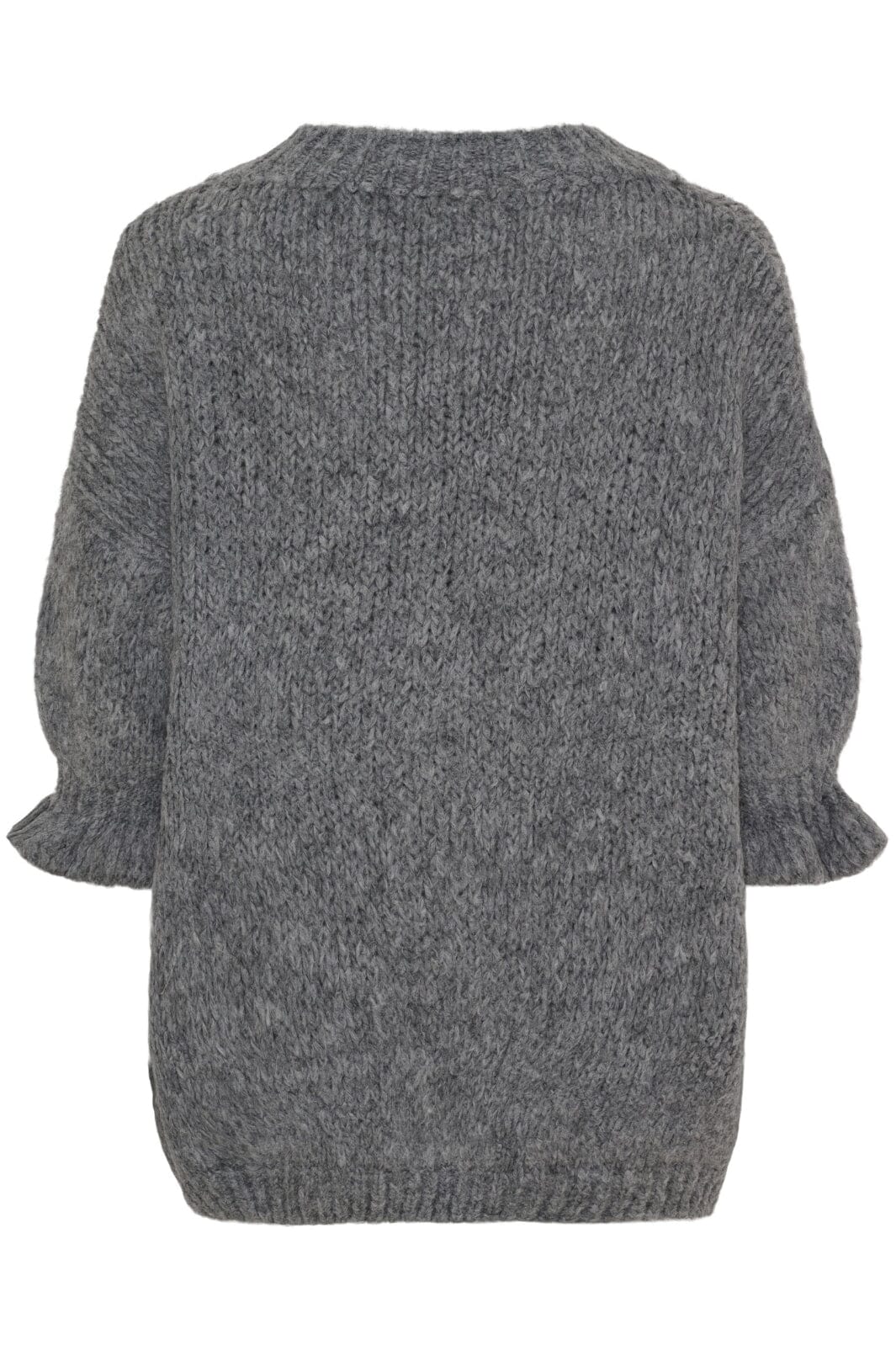 Marta Du Chateau - Mdcodette Knit 9162 - Medium Grey Strikbluser 