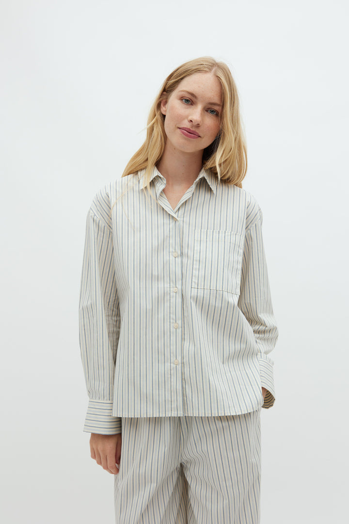 MbyM - Caline-M - Q20 Blue Ramla Stripe Skjorter 