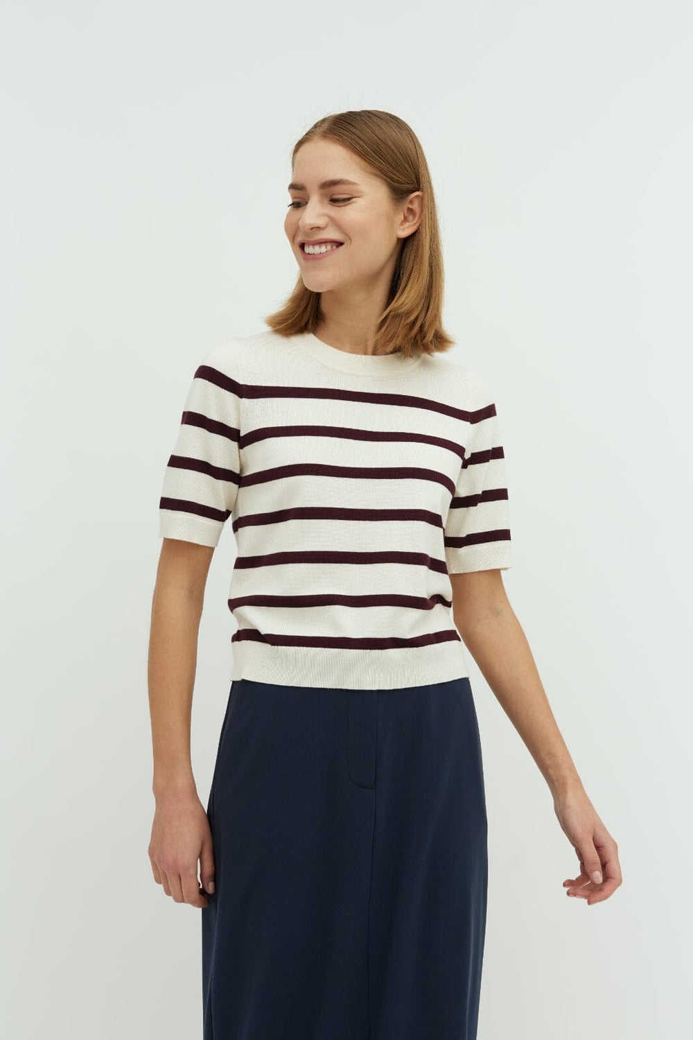 MbyM - Carla-M - Q55 Sugar Wine Stripe Strikbluser 