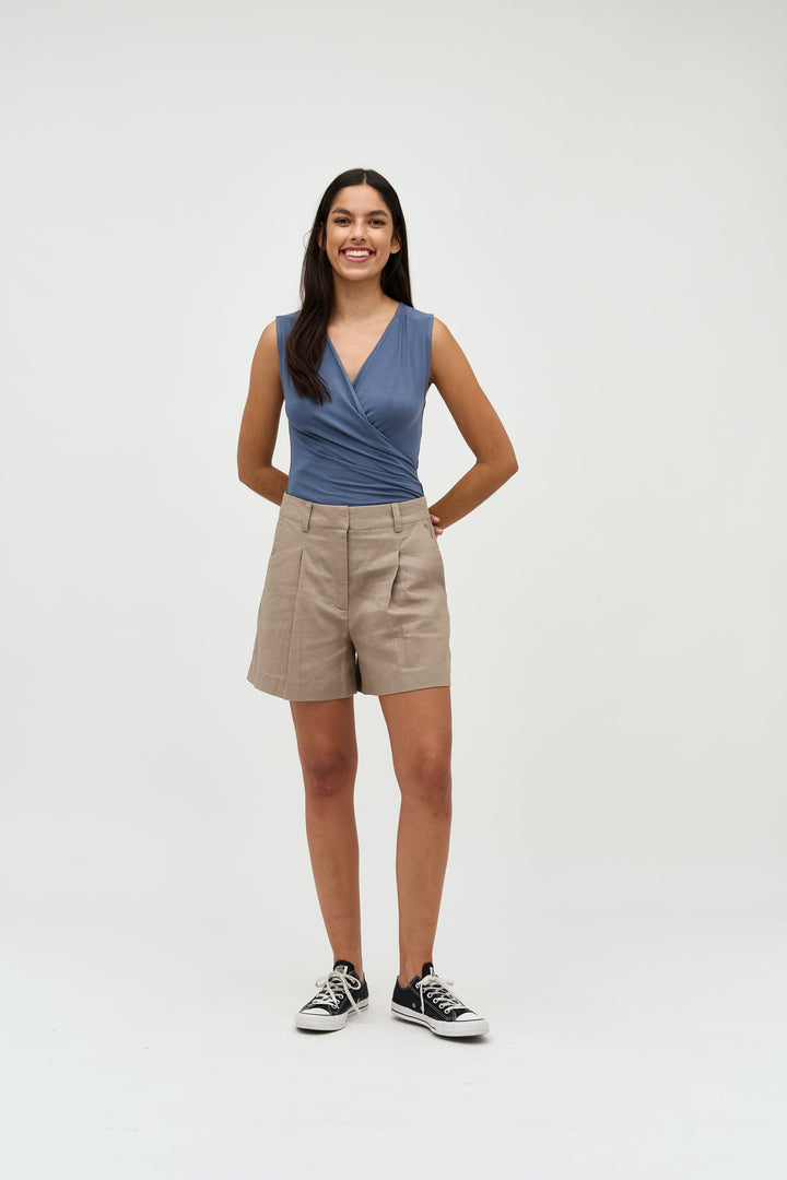 MbyM - Cristiana-M - H47 Natural Linen Shorts 