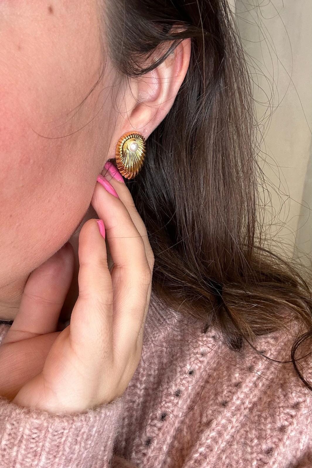 Mellow Moon - Katarina Earring - Forgyldt Øreringe 