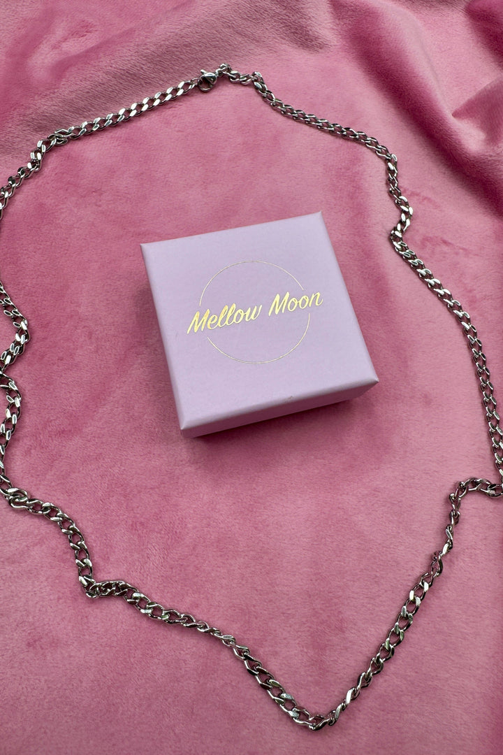 Mellow Moon - Round Palm Tree Mesh Necklace Colfigaro101 - Forsølvet Halskæder 