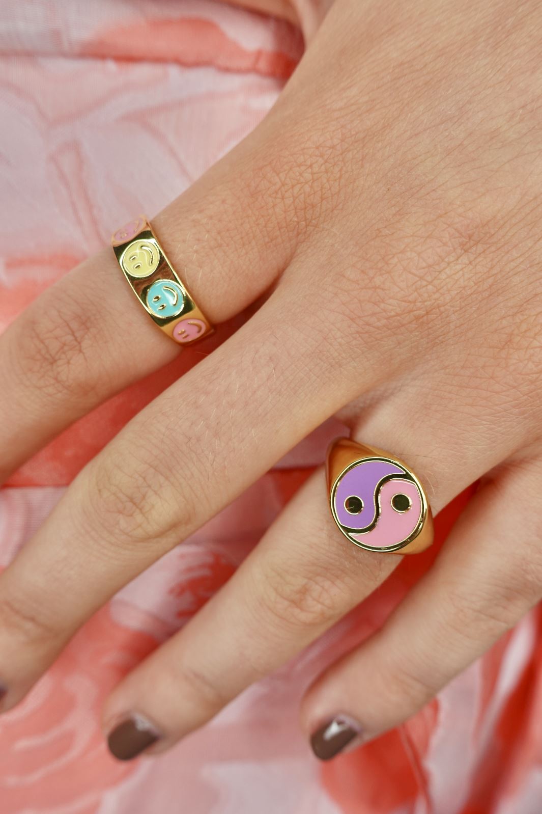 Mellow Moon - Smiley Ring - Guld Ringe 