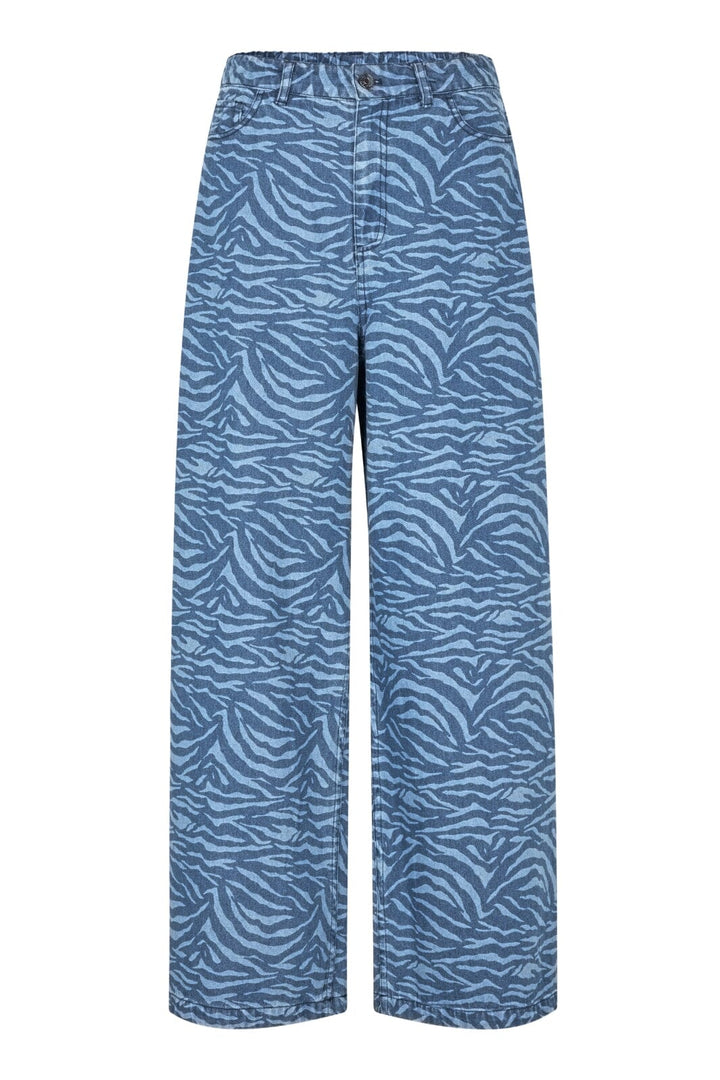 Modström - Masemd Print Pants - 11508 Blue Zebra