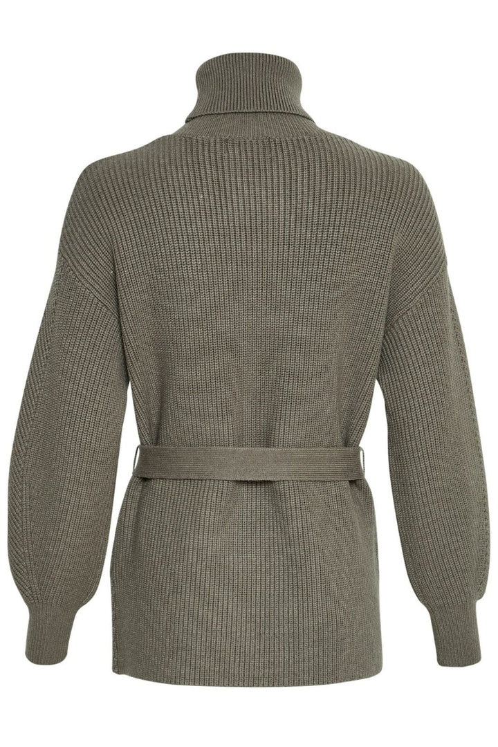 Moss Copenhagen - Mschamari Rachelle Belt Pullover - Mul Basil Mel Strikbluser 