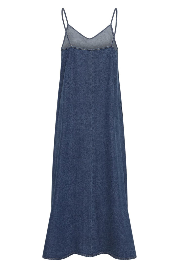 Moss Copenhagen - Mschjolene Elena Strap Dress 19039 - Mid Blue Wash Kjoler 