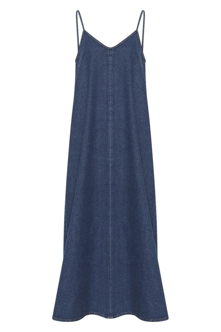 Moss Copenhagen - Mschjolene Elena Strap Dress 19039 - Mid Blue Wash Kjoler 