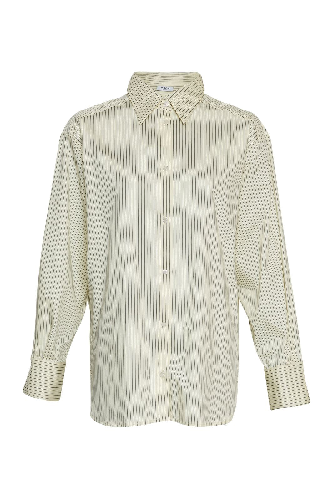 Moss Copenhagen - Mschwilhelmina Shirt Stp - Almond Oil Blk