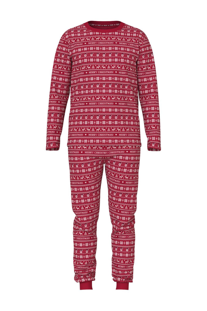 Name It - Nanvismas Ls Nightset - 4668446 Jester Red Merry Christmas