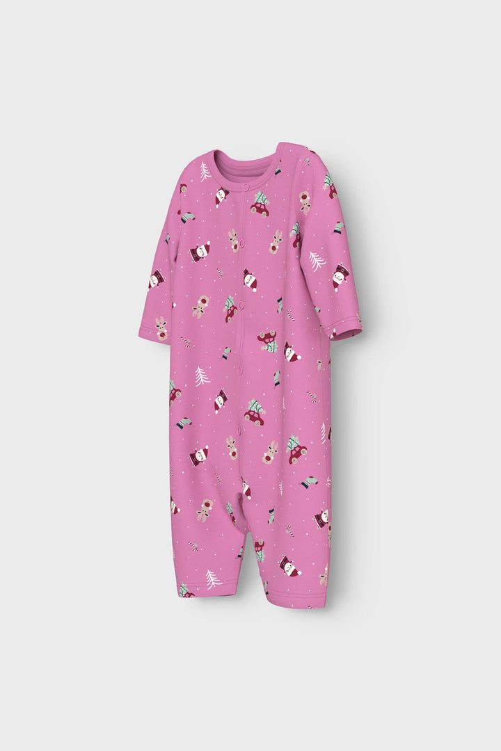 Name It - Nbnvismas Ls Nightsuit - 4668316 Fuchsia Pink Christmas Elements