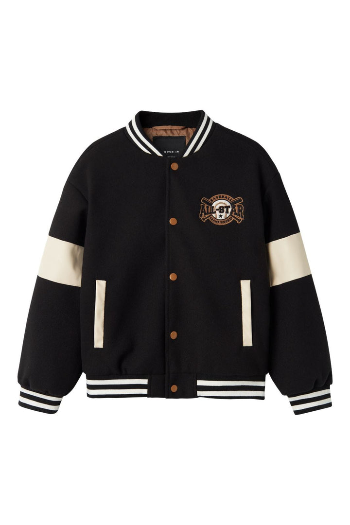 Forudbestilling - Name It - Nkmmikado Varsity Jacket - 4657815 Black