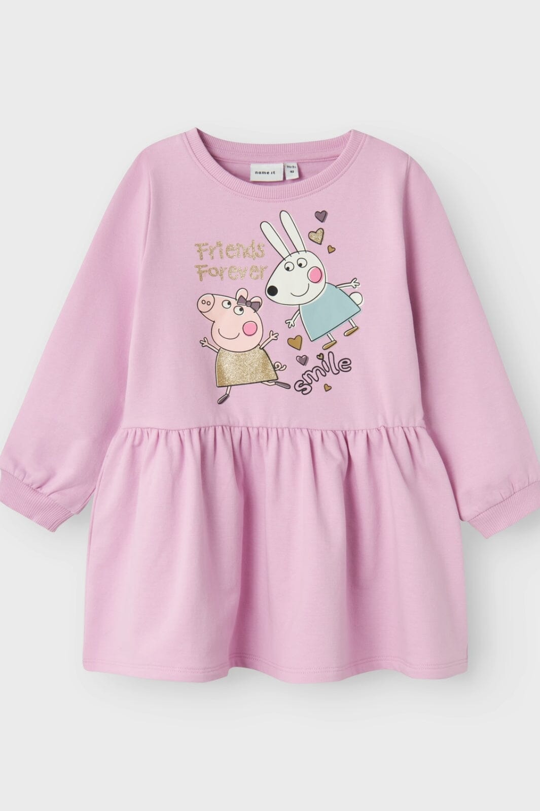 Name It - Nmfamira Peppapig Ls Swe Dress - 4567675 Pastel Lavender Kjoler 