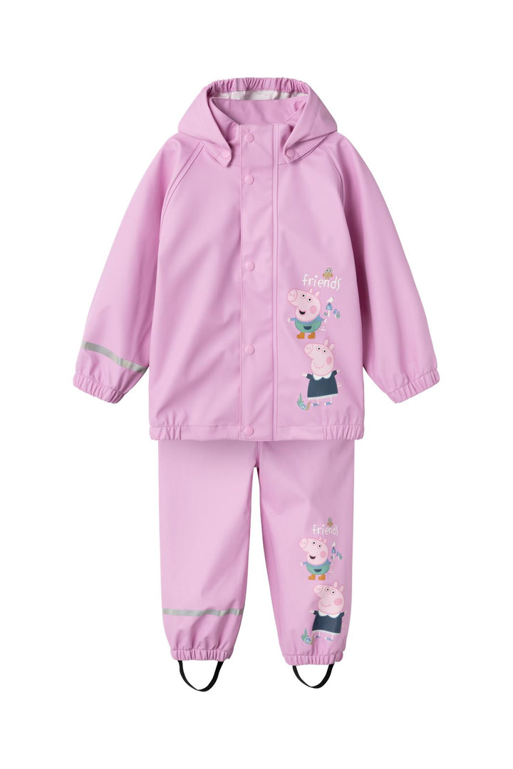 Name It - Nmfjane Peppapig Rain Set - 4523582 Pastel Lavender