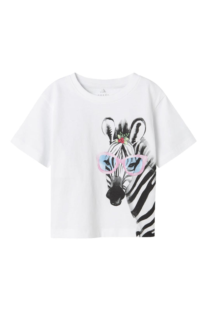 Name It - Nmfvotea Ss Nreg Top - 4754523 Bright White Zebra