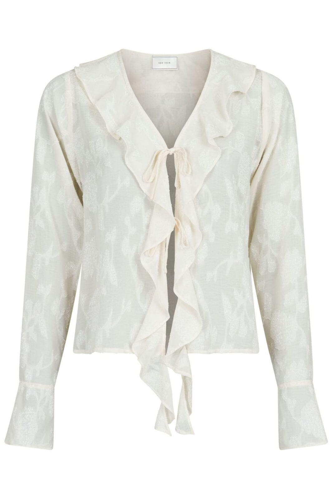 Neo Noir - Anika Burnout Blouse - Off White Bluser 