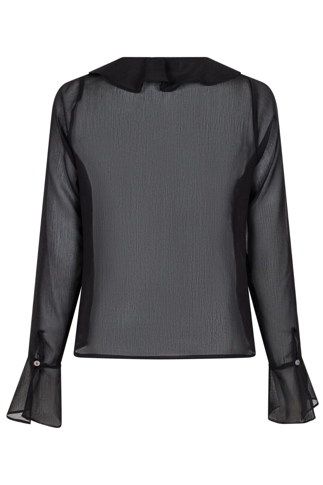 Neo Noir - Anika Frill Blouse - Black Bluser 