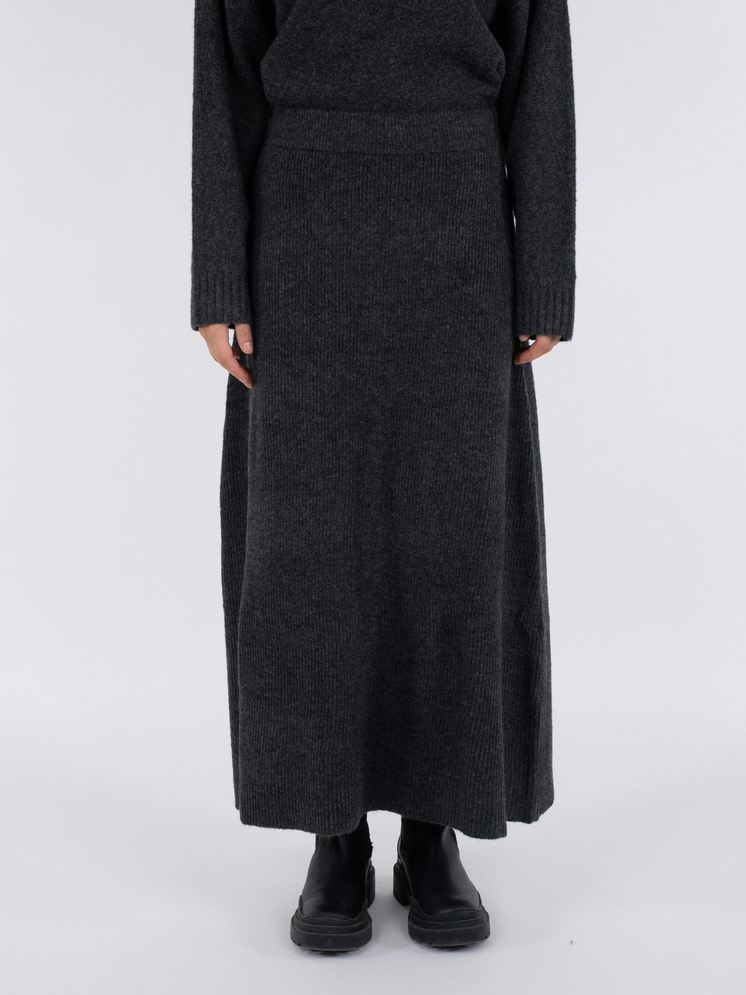 Neo Noir - Arwin Knit Skirt - Antracit