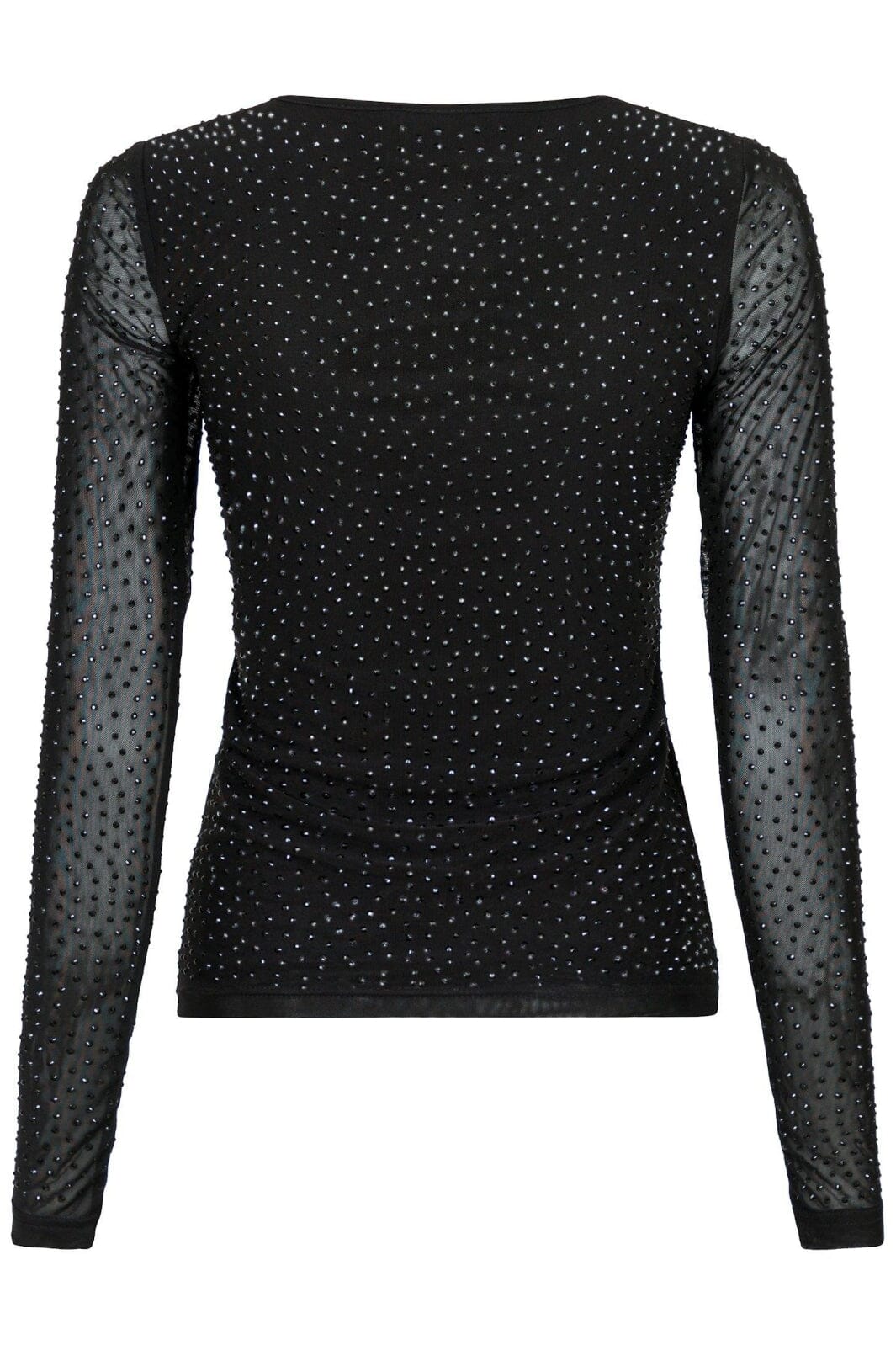 Neo Noir - Basira Stone Mesh Blouse - Black Bluser 