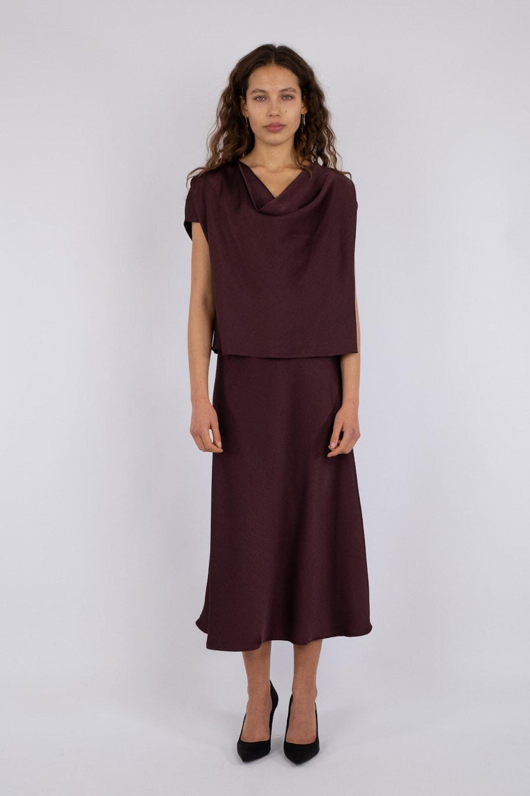 Neo Noir - Bovary Skirt - Burgundy Nederdele 