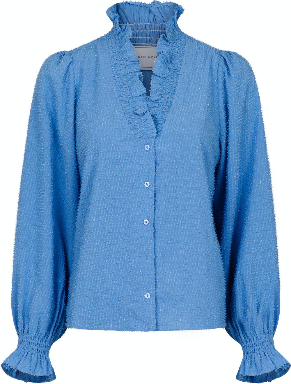 Neo Noir - Brielle Glitter Blouse - Dusty Blue