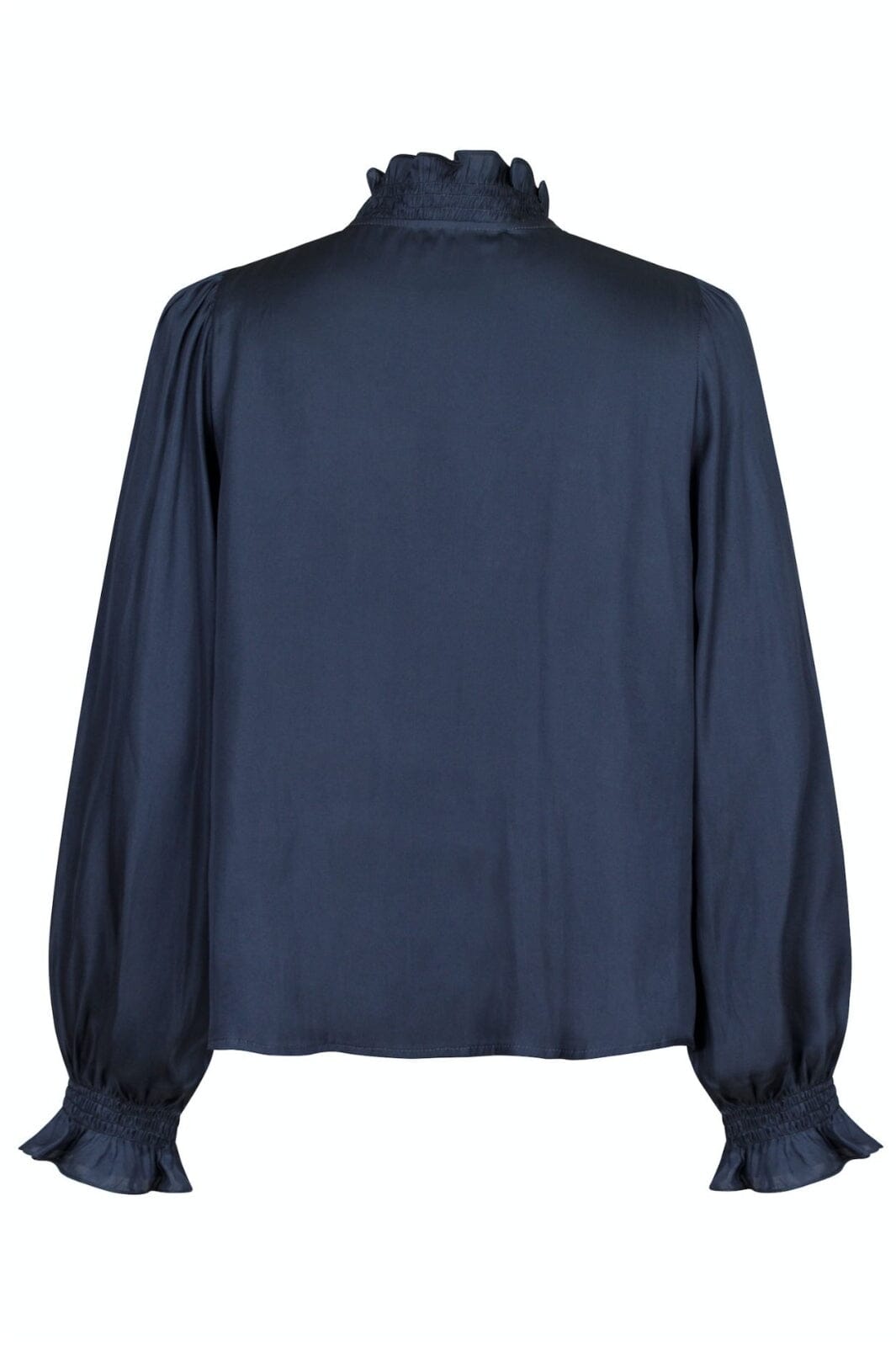 Neo Noir - Brielle Satin Blouse - Midnight Blue Bluser 