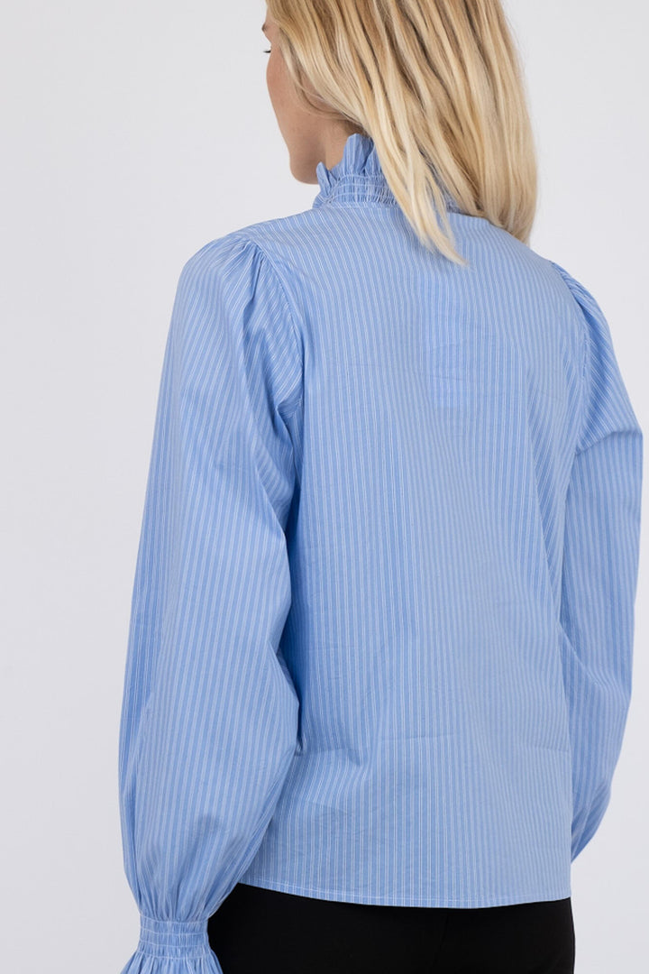 Neo Noir - Brielle Stripe Shirt - Light Blue