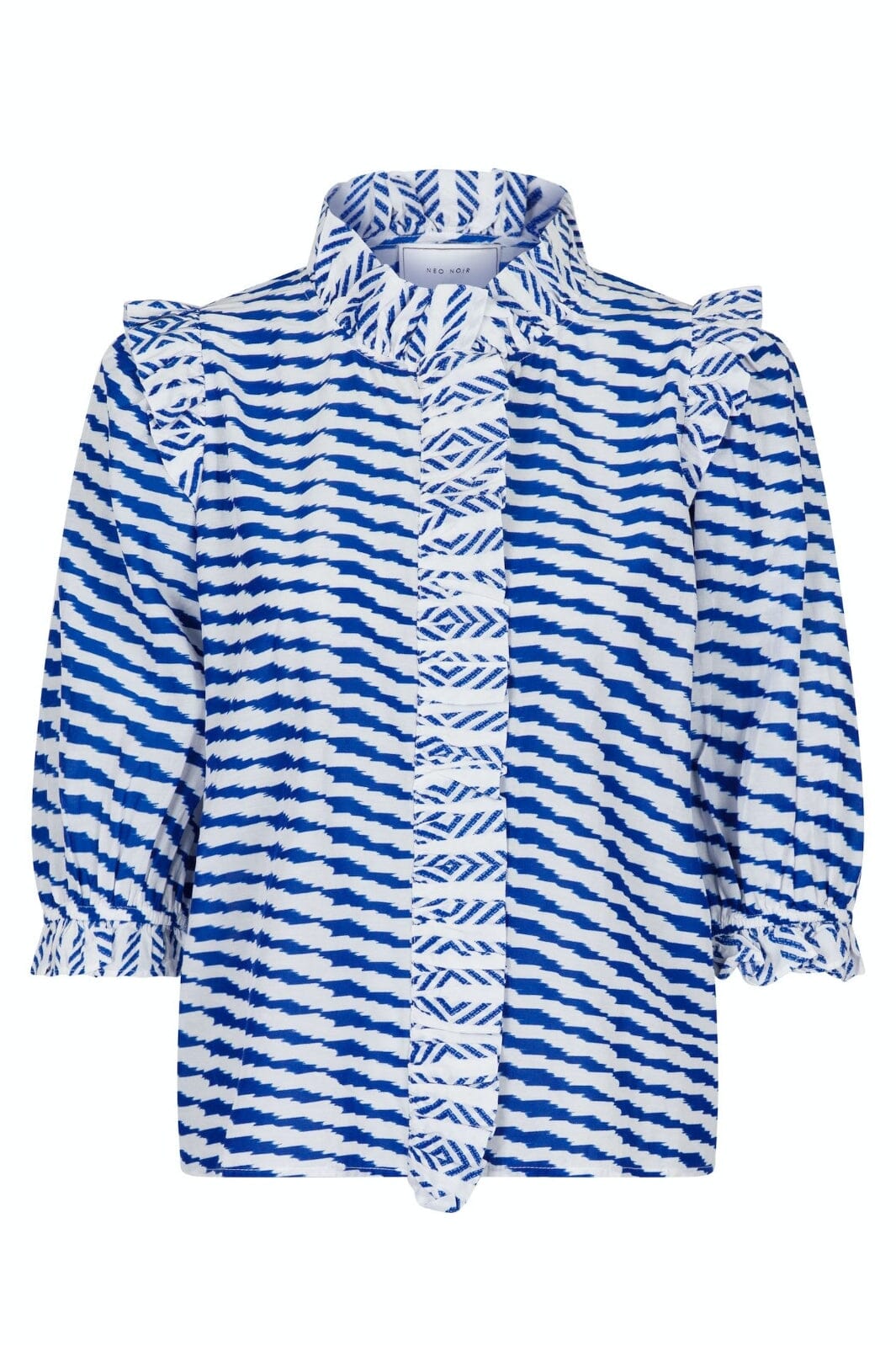 Neo Noir - Chacha Graphic Blouse - Blue Bluser 