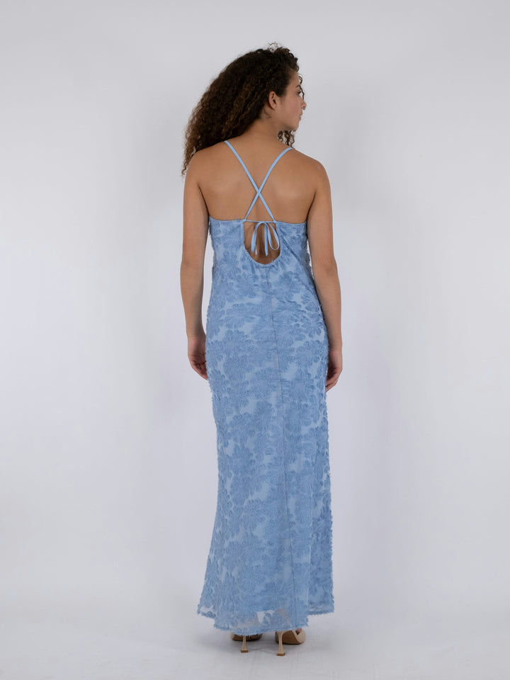 Neo Noir - Clia Fringe Dress - Sky Blue