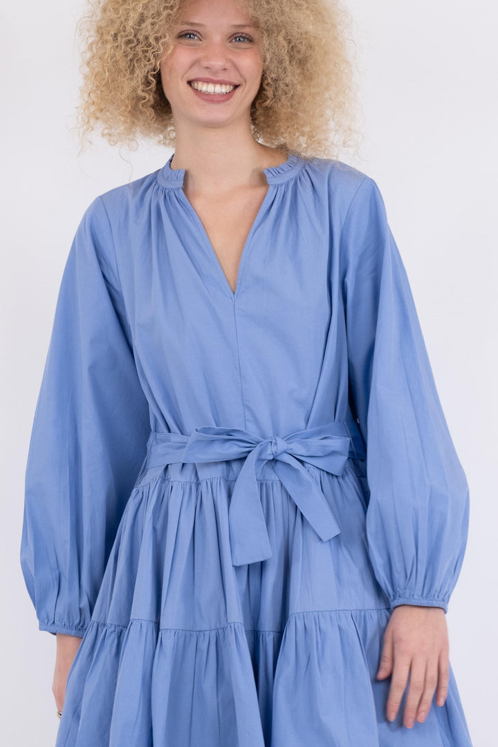 Neo Noir - Debbie C Poplin Dress - Light Blue