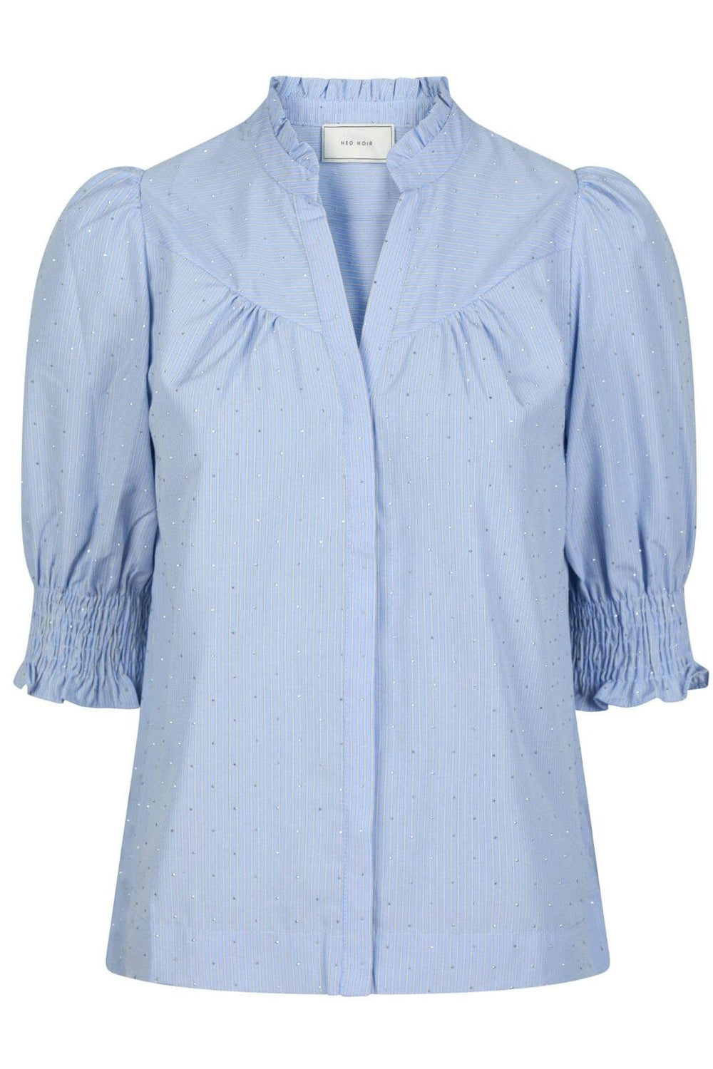 Neo Noir - Diana B Stripe Stone Blouse 164327 - 145 - Light Blue