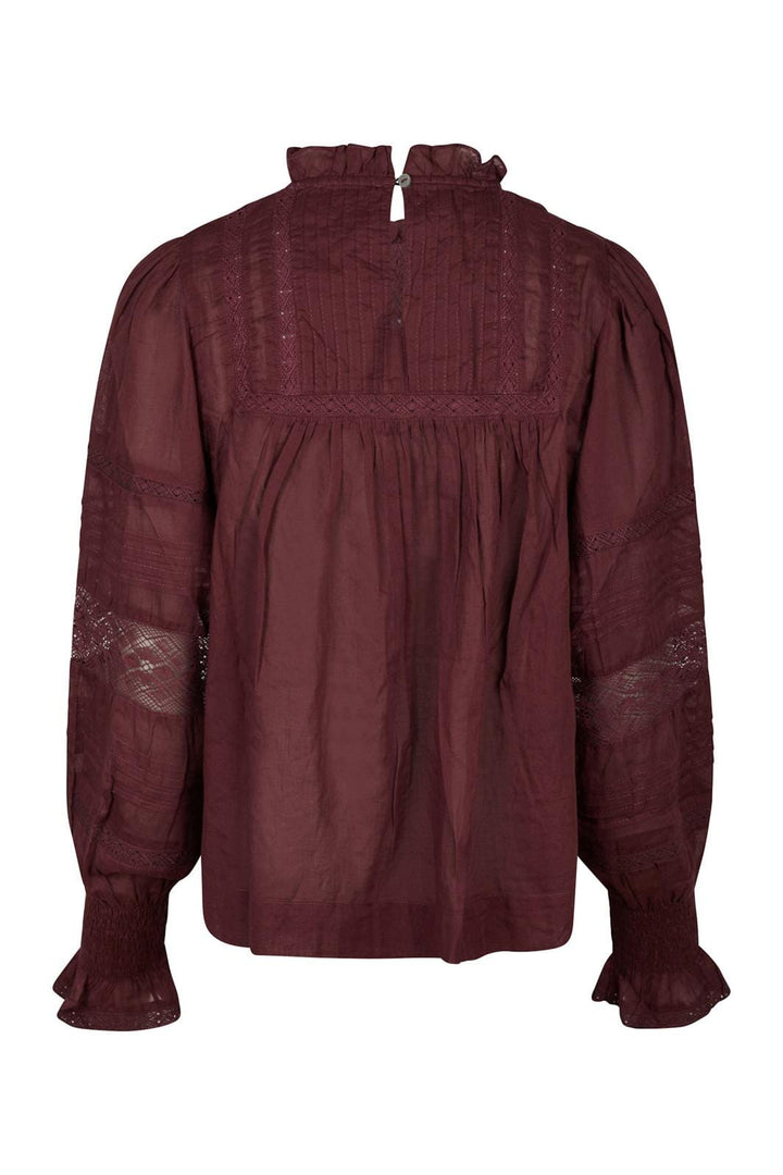 Neo Noir - Ebba S Voile Blouse 163142 - 174 - Burgundy