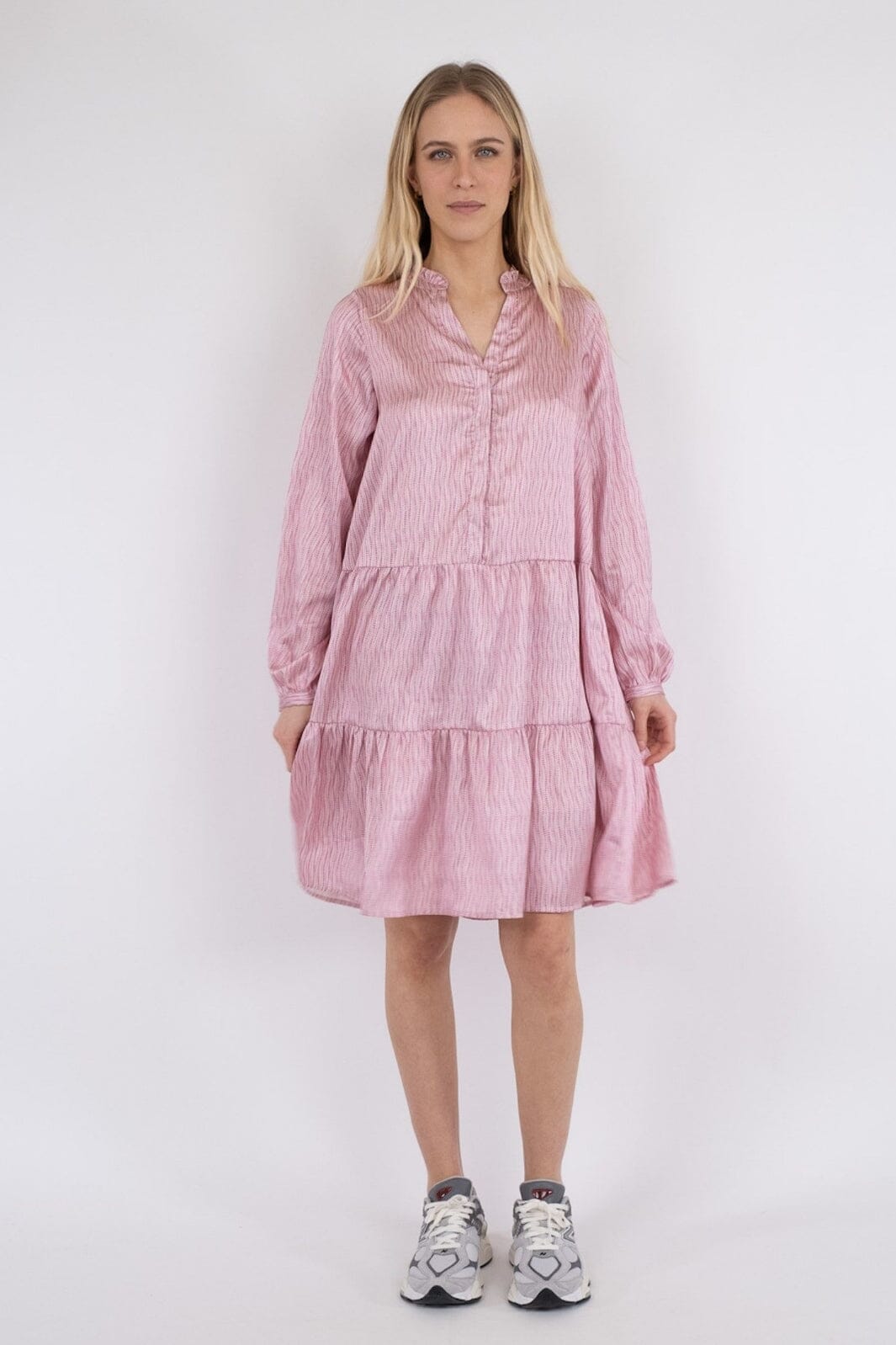 Neo Noir - Federica Electric Wave Dress - Pink Kjoler 