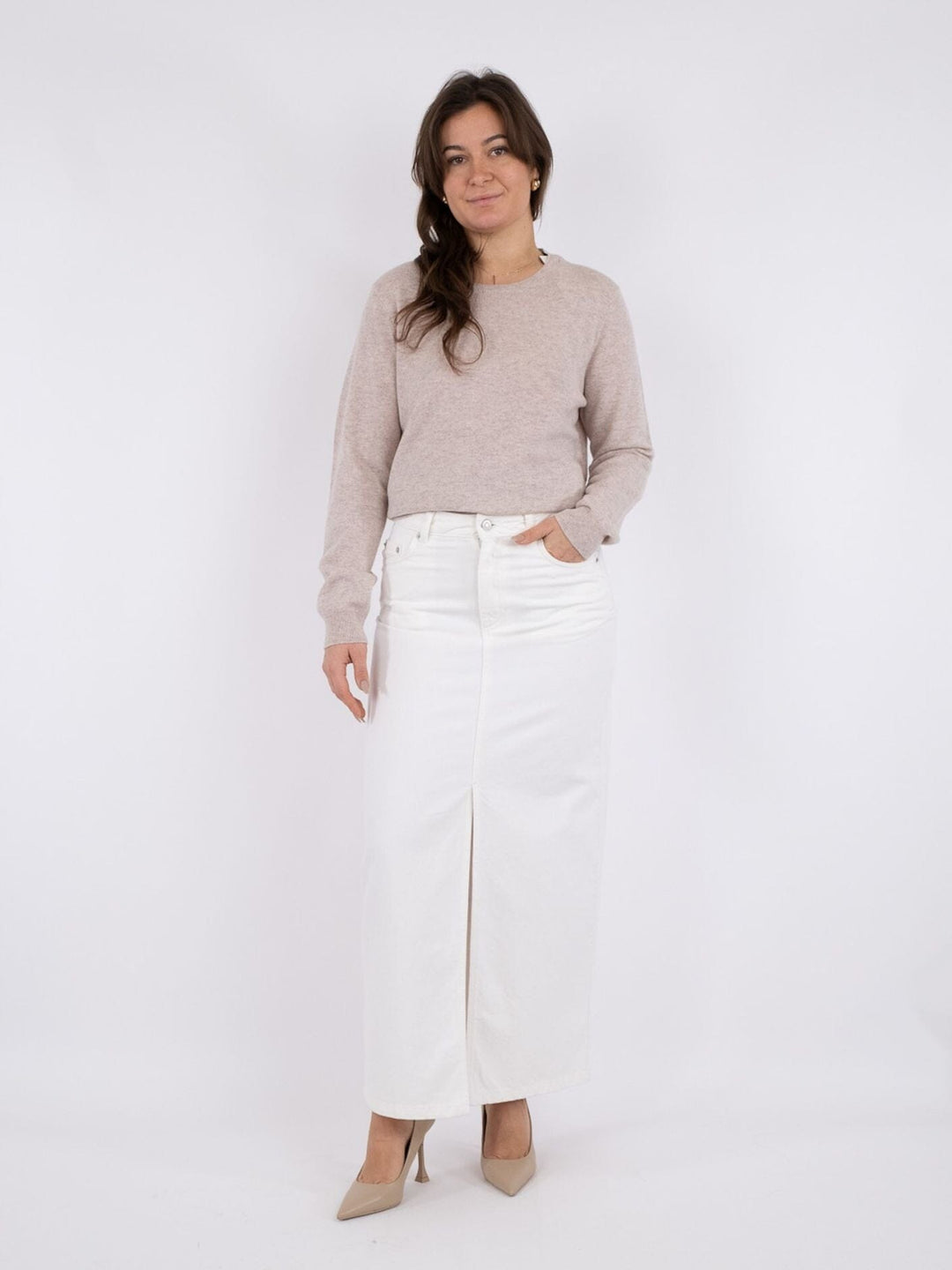 Neo Noir - Frankie D Skirt - White Nederdele 