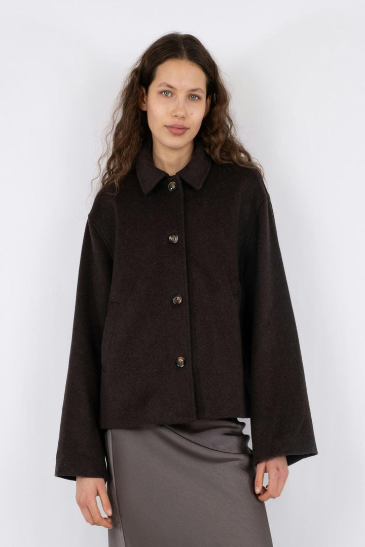 Neo Noir - Hamra Wool Jacket - Chocolate Brown