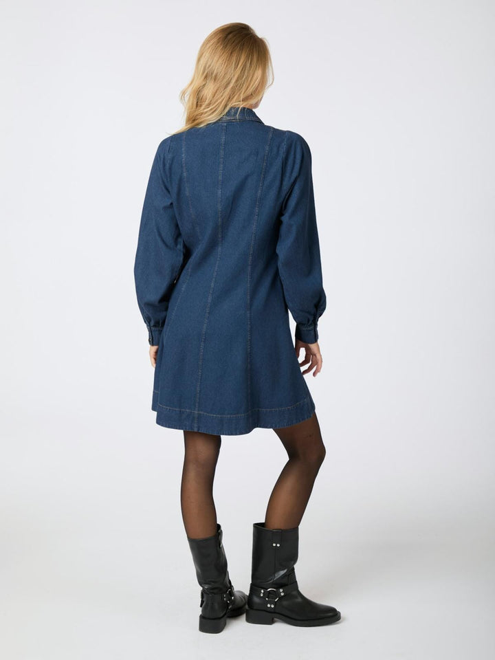 Neo Noir - Hanne Denim Dress - Dark Blue Kjoler 