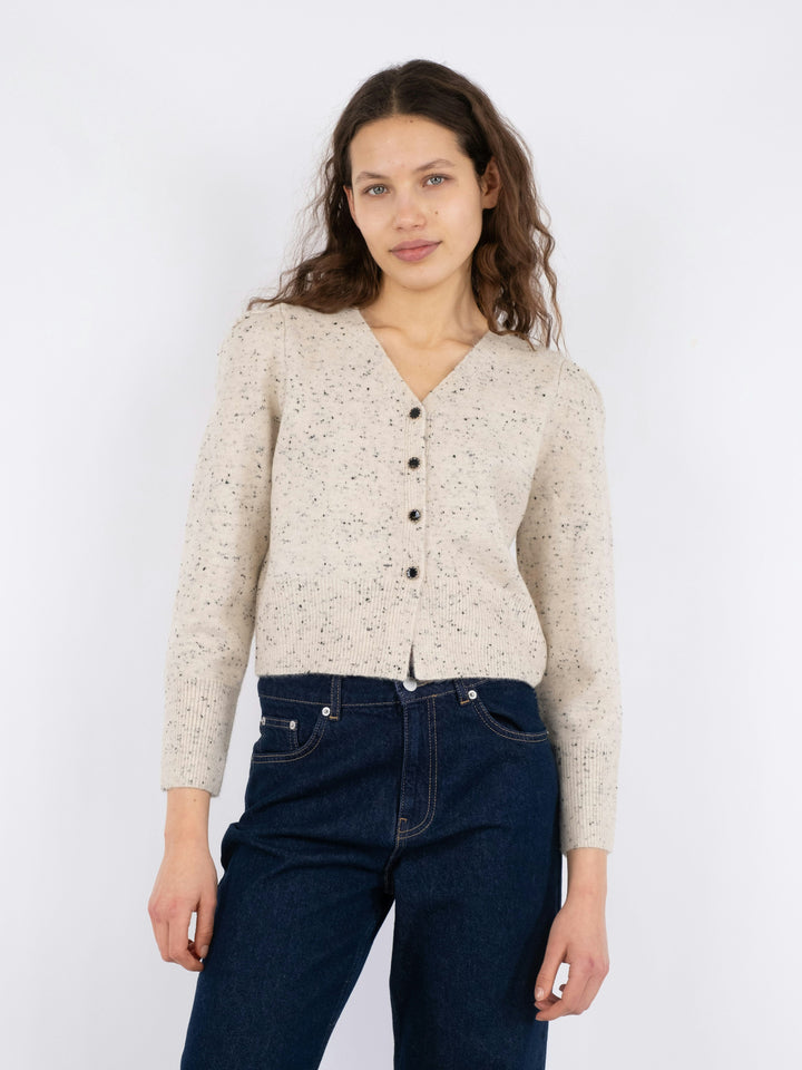 Neo Noir - Hunter Multi Knit Cardigan - Beige Melange