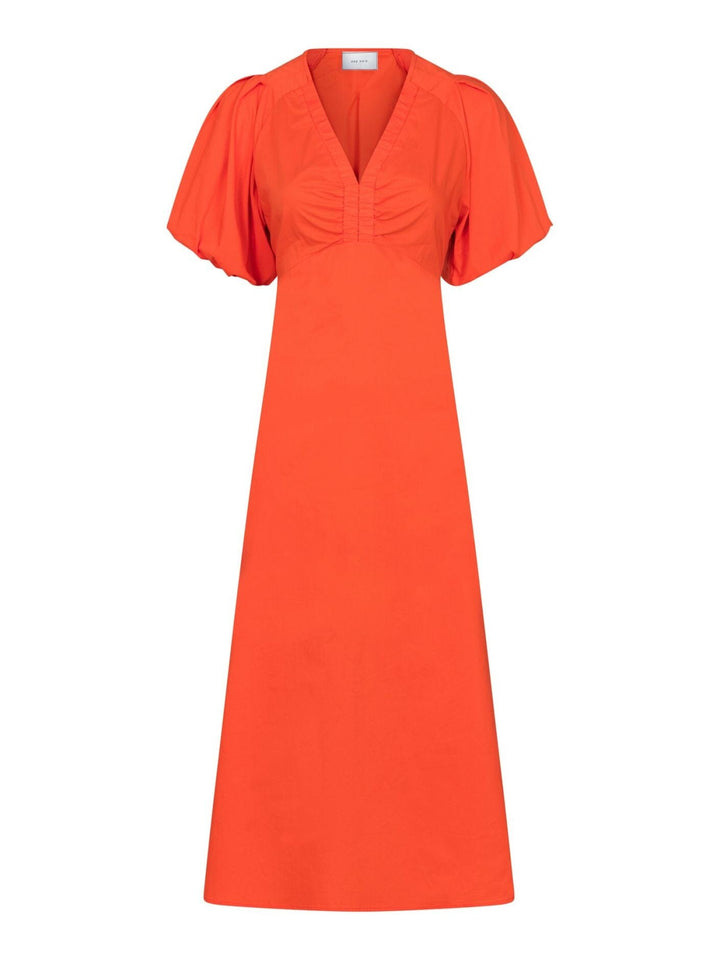 Neo Noir - Illana Poplin Dress - Coral Kjoler 