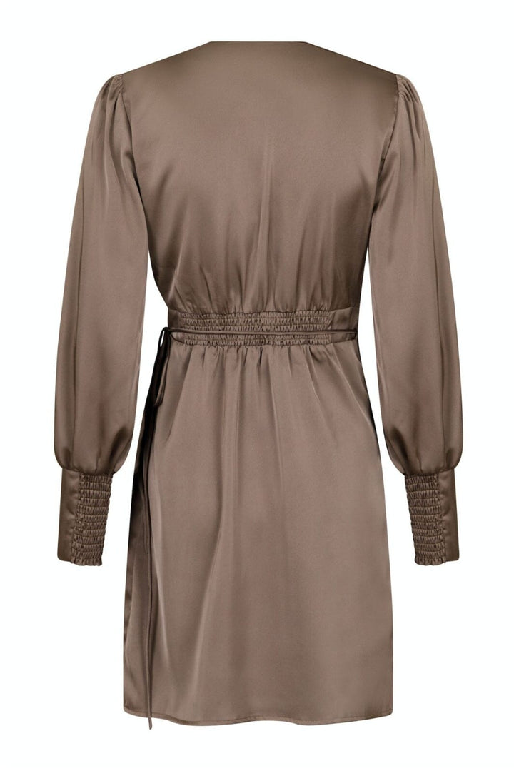 Neo Noir - Ines Satin Dress - Khaki Kjoler 