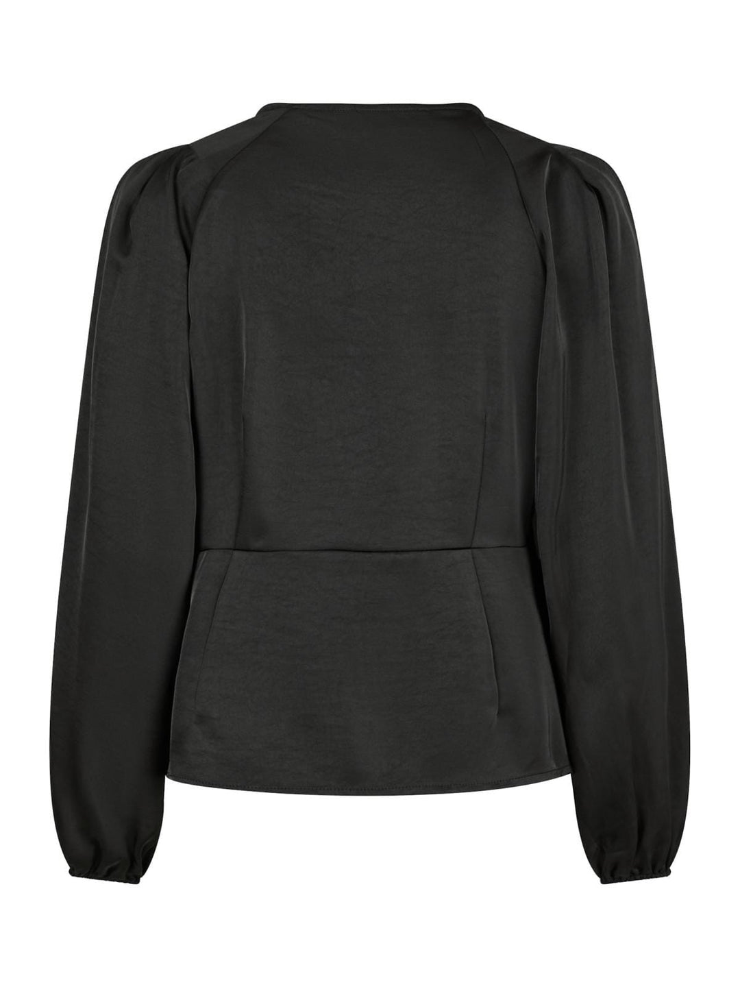 Neo Noir - Istana Heavy Sateen Blouse - Black Skjorter 