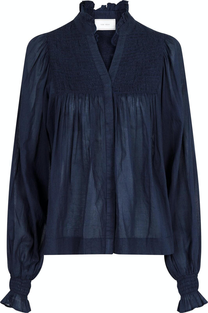 Neo Noir - Jill S Voile Blouse - Navy