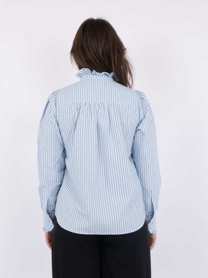 Neo Noir - Justine Stripe Shirt - Light Blue