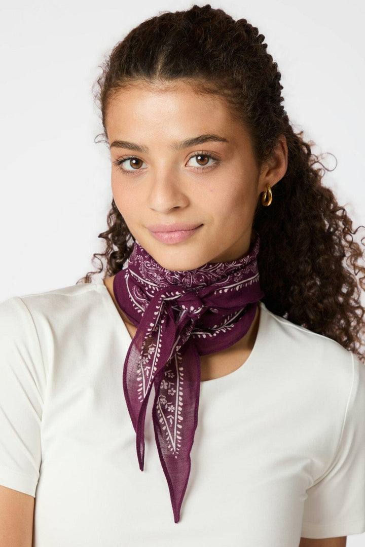 Neo Noir - Kinessa Paisley Scarf 164346 - 162 - Bordeaux