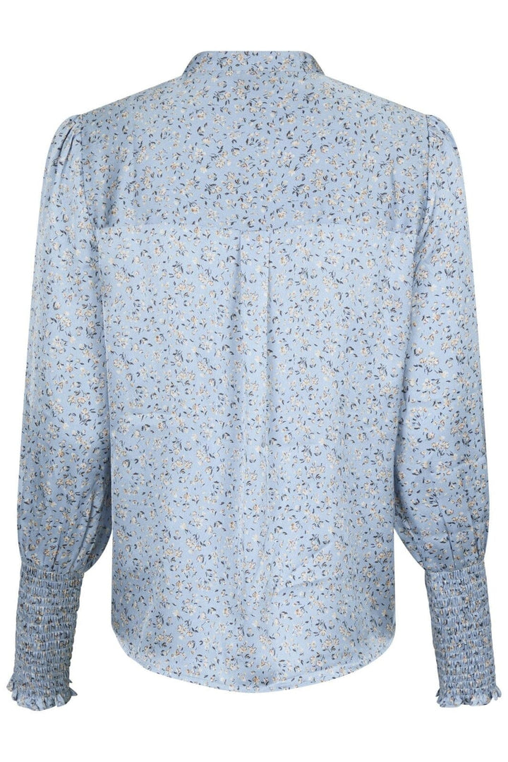 Neo Noir - Landa Mini Print Blouse - Dusty Blue Skjorter 