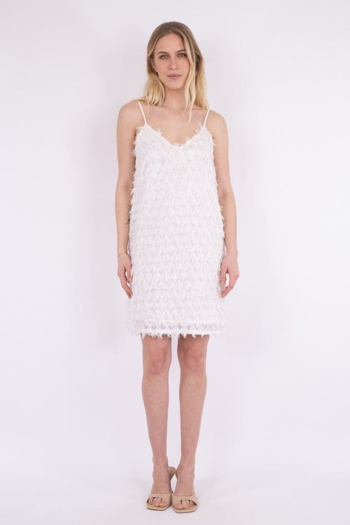 Neo Noir - Lilja Fringe Dress - Off White Kjoler 