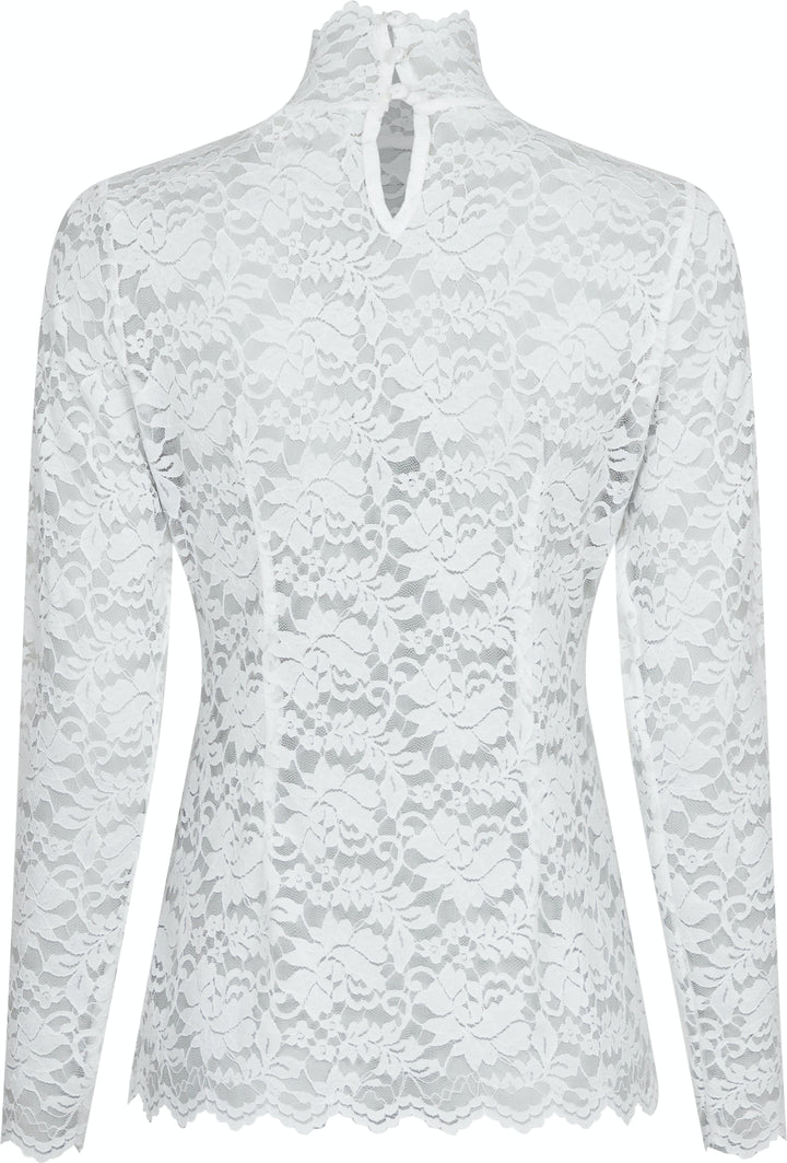 Neo Noir - Liza Laceflower Blouse - White