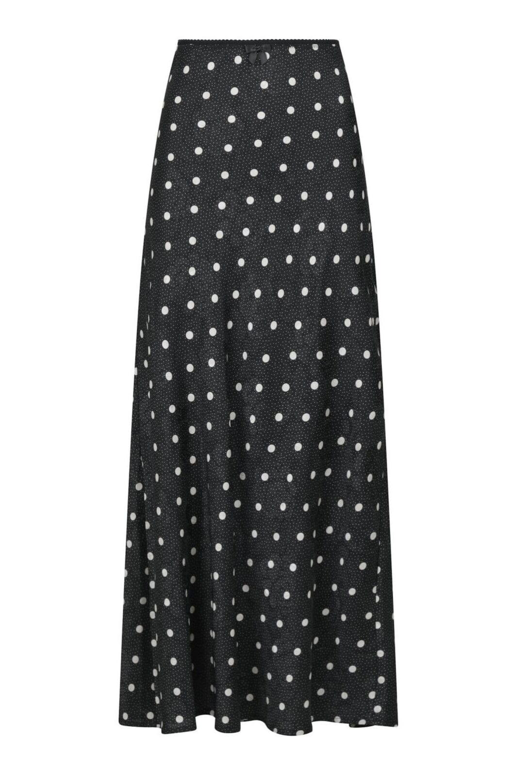 Neo Noir - Lola Retro Dot Long Skirt - Black Nederdele 