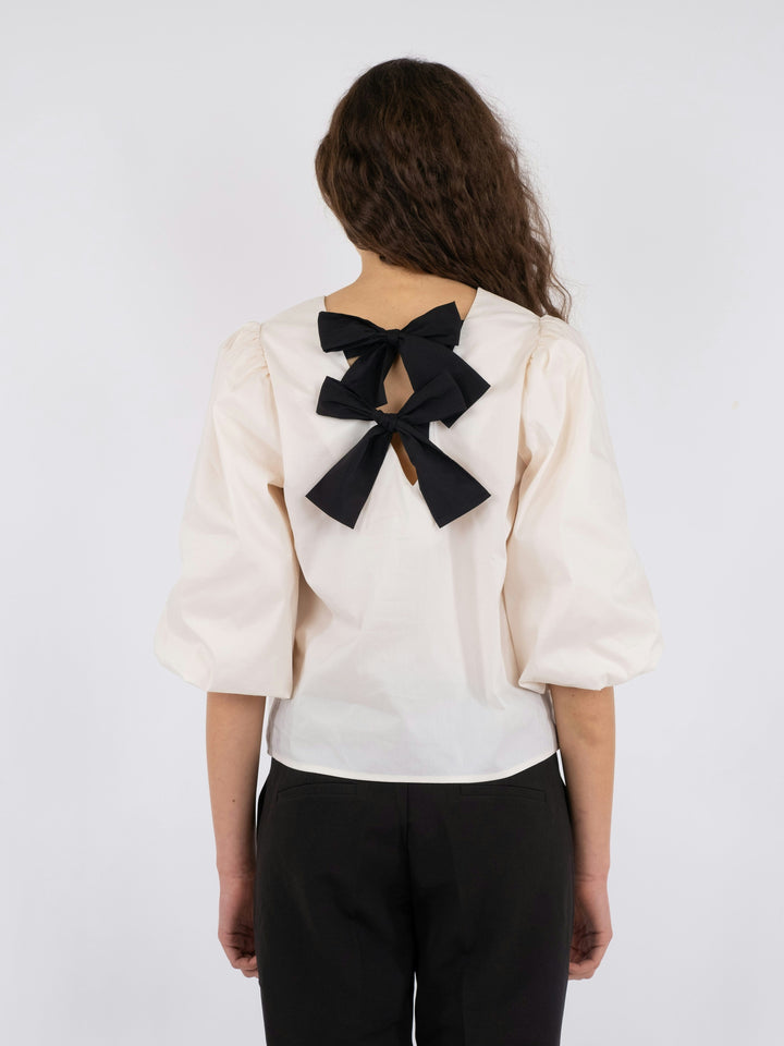 Neo Noir - Lorraine Poplin Blouse - Ivory